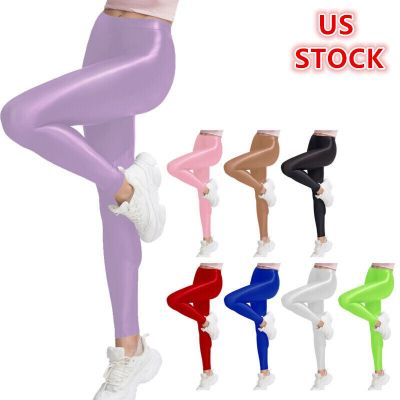 Women's Glossy Hip-hop Aerobics Dancing Latin Club Night Out Leggings Activewear
